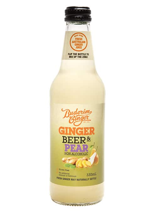 Buderim Ginger Beer Pear Nonalcoholic Bottle 330ml 2